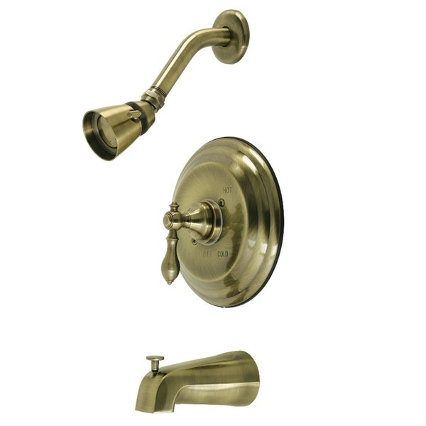 Kingston Brass KB3633ACL Single-Handle Tub and Shower Faucet, Antique Brass KB3633ACL